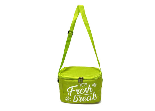 Borsa Termica Frigo Porta Pranzo Spiaggia Lavoro Scuola Modello Fresh Break - 6L - Verde Acido