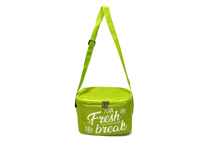 Borsa Termica Frigo Porta Pranzo Spiaggia Lavoro Scuola Modello Fresh Break - 6L - Verde Acido
