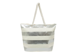 Borsa Mare Borsone Grande Spiaggia Piscina Beach Rigata Tamaulipas Con Zip