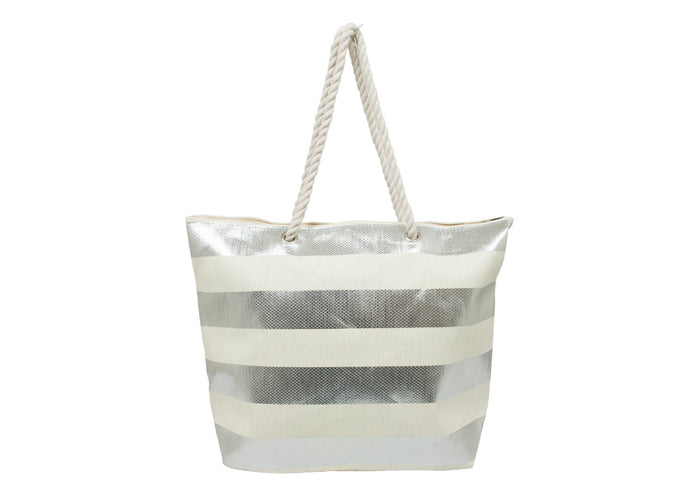 Borsa Mare Borsone Grande Spiaggia Piscina Beach Rigata Tamaulipas Con Zip