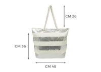 Borsa Mare Borsone Grande Spiaggia Piscina Beach Rigata Tamaulipas Con Zip