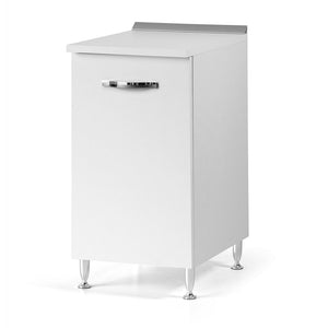 Base per cucina componibile da 40 cm con anta, realizzata in legno 100% MADE IN ITALY colore Bianco Frassino