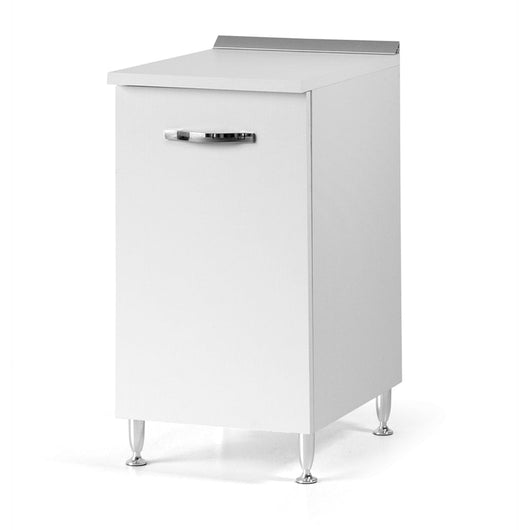 Base per cucina componibile da 40 cm con anta, realizzata in legno 100% MADE IN ITALY colore Bianco Frassino