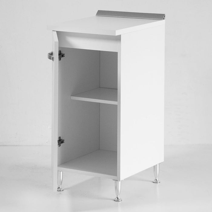 Base per cucina componibile da 40 cm con anta, realizzata in legno 100% MADE IN ITALY colore Bianco Frassino