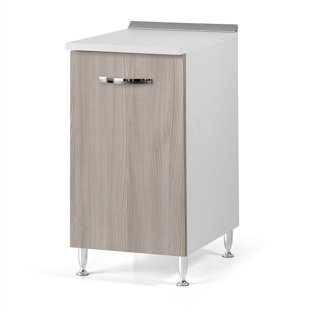 Base per cucina componibile da 40 cm con anta, realizzata in legno 100% MADE IN ITALY, colore Olmo