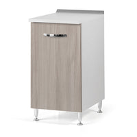 Base per cucina componibile da 40 cm con anta, realizzata in legno 100% MADE IN ITALY, colore Olmo