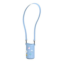 Porta Borraccia in Silicone con Charms Intercambiabili - Blu