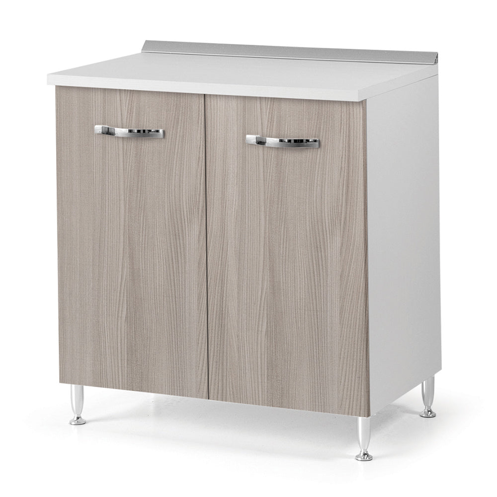 Base per cucina componibile da 80 cm con ante, realizzata in legno 100% MADE IN ITALY colore Olmo