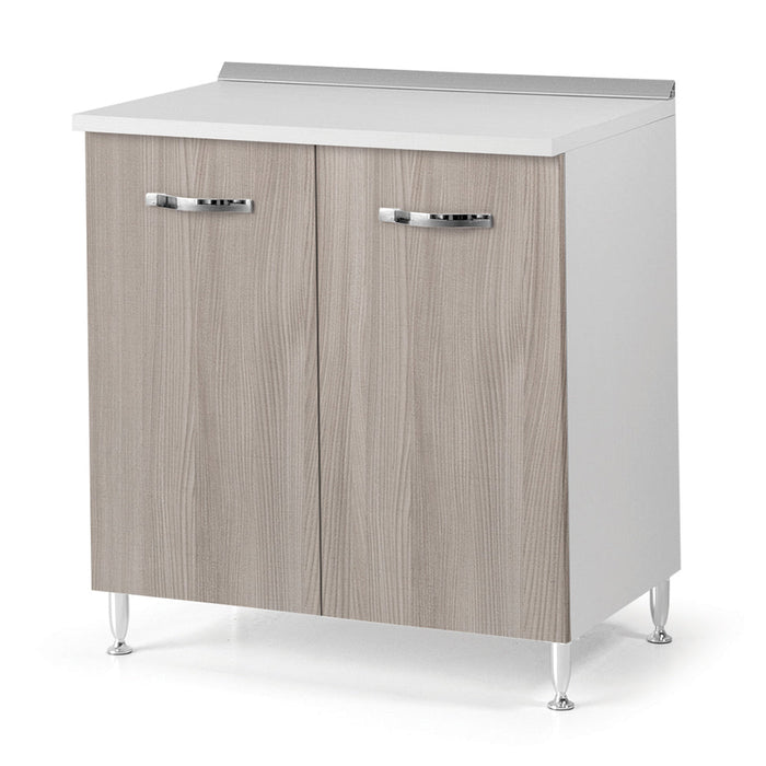 Base per cucina componibile da 80 cm con ante, realizzata in legno 100% MADE IN ITALY colore Olmo