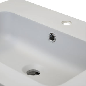 Lavabo ad incasso mineral marmo colore grigio cenere mobile composizione bagno *** misure 61x46 cm, confezione 1