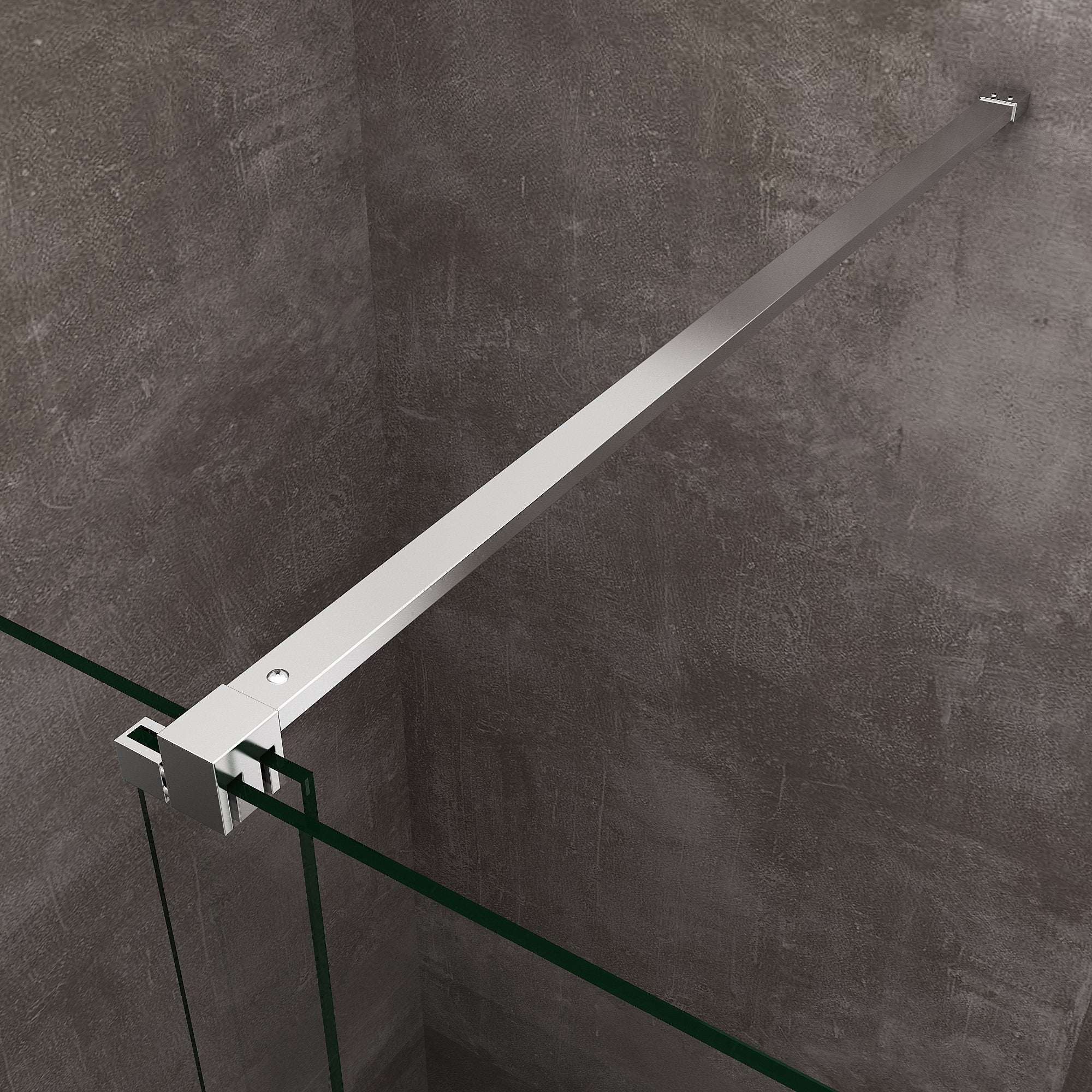 Parete Doccia 8 Mm Walk In Scorrevole Reversibile Altezza 200 Cm.150 regolabile 146-150 cm