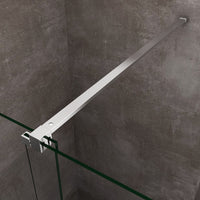 Parete Doccia 8 Mm Walk In Scorrevole Reversibile Altezza 200 Cm.160 regolabile 156-160 cm