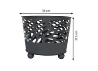 Braciere Per Esterno Giardino In Ferro Ghisa Porta Legna Modello Canberra