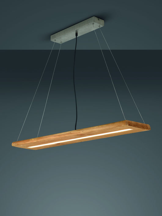 BRAD SOSPENSIONE/MENSOLA LED LEGNO CON REGOLAZIONE INTENSITA' CON INTERRUTTORE L.100CM 1x 3400lm, 3000K DIMMERABILE