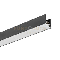 BRASILIA 2MT - SISTEMA MODULARE SEZIONABILE SOFFITTO/PARETE/SOSPENSIONE  MT2 NERO OPACO