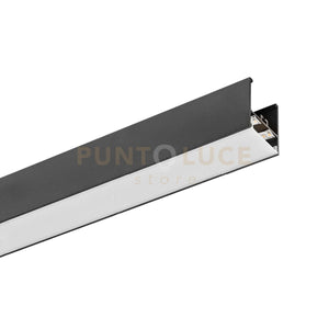 BRASILIA 2MT - SISTEMA MODULARE SEZIONABILE SOFFITTO/PARETE/SOSPENSIONE  MT2 NERO OPACO