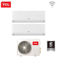 Climatizzatore Condizionatore TCL Dual Split Inverter serie BREEZEIN 9+18 con MT2730 R-32 Wi-Fi Integrato 9000+18000