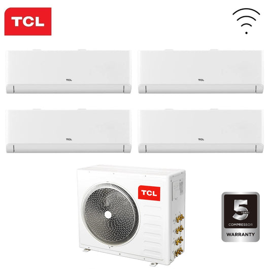 Climatizzatore Condizionatore TCL Quadri Split Inverter serie BREEZEIN 9+9+9+12 con MT3240 R-32 Wi-Fi Integrato 9000+9000+9000+12000