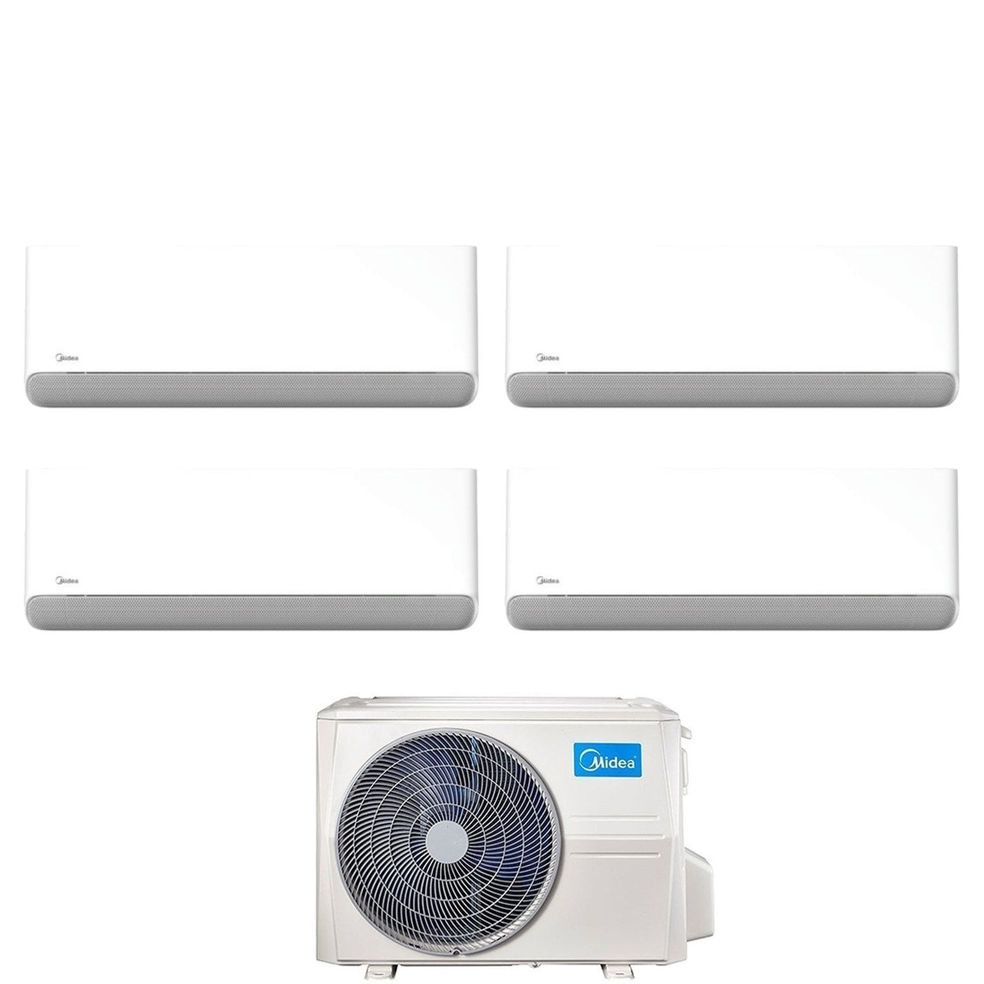 Condizionatore Quadri Split Midea Breezeless E 9+9+12+12 con M4OE-28HFN8-Q R-32 Wi-Fi Integrato