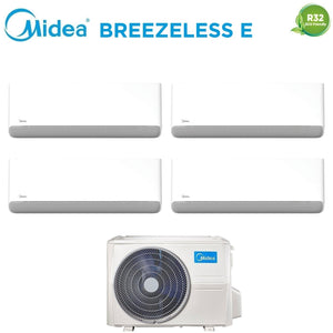 Condizionatore Quadri Split Midea Breezeless E 9+9+9+12 con M4O-36FN8-Q R-32 Wi-Fi Integrato