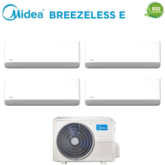 Condizionatore Quadri Split Midea Breezeless E 12+12+12+12 con M4O-36FN8-Q R-32 Wi-Fi Integrato
