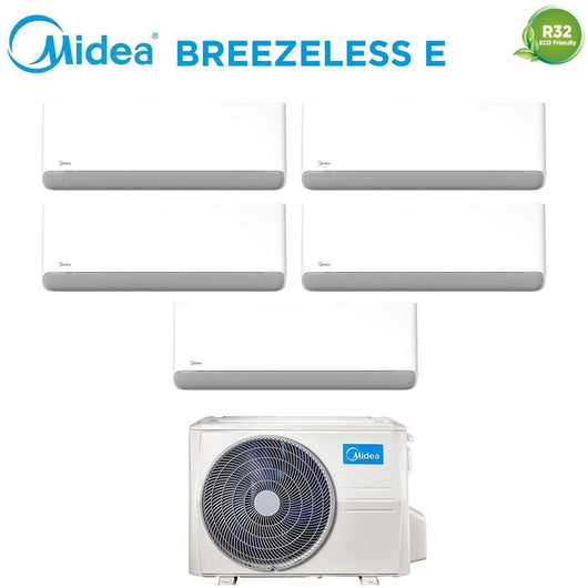 Condizionatore Penta Split Midea Breezeless E 9+9+9+12+12 con M5OE-42HFN8-Q R-32 Wi-Fi Integrato