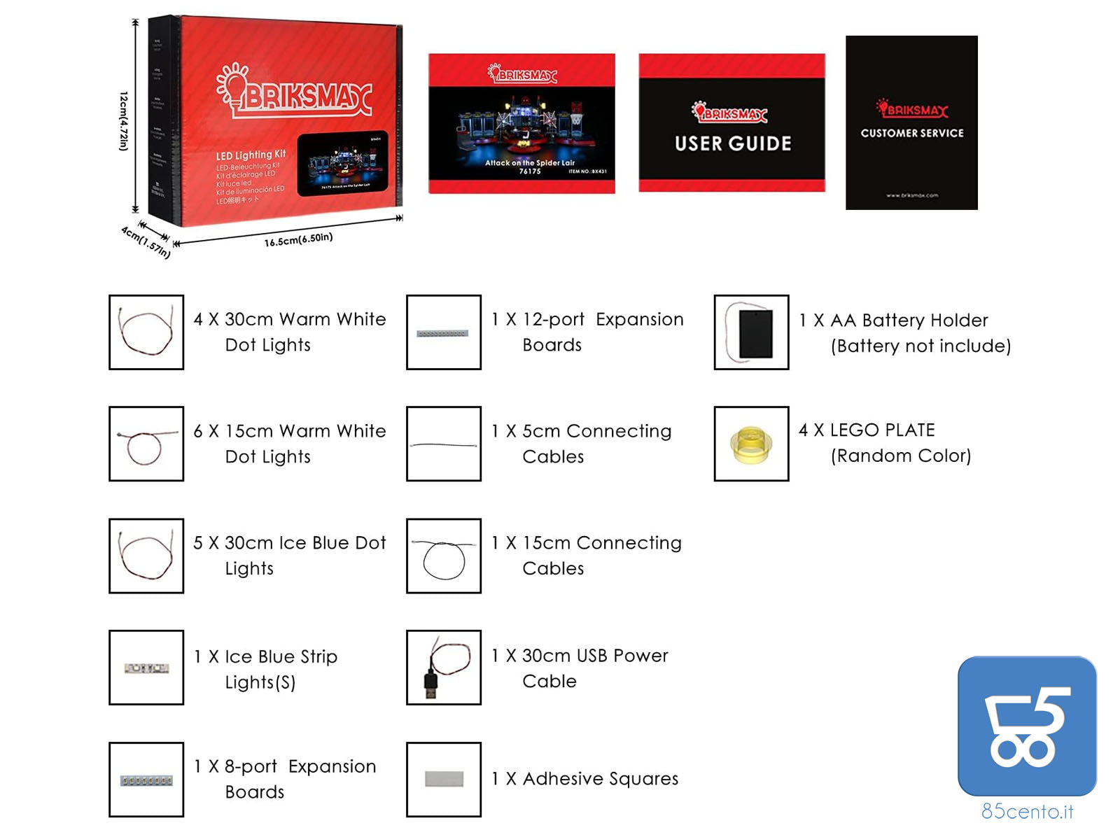 BRIKSMAX Kit di Illuminazione a LED per Marvel Spider 76175 LEGO NON INCLUSI