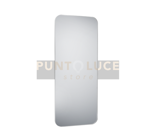 BRITTA SPECCHIO DA PARETE CON CORNICE SPORGENTE CON GANCI X INSTALLAZIONE ORIZZONTALE E VERTICALE 70X170CM COLORE ARGENTO