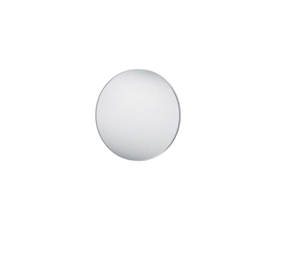 BRITTA SPECCHIO DA PARETE ROTONDO CON CORNICE SPORGENTE D.80CM ARGENTO