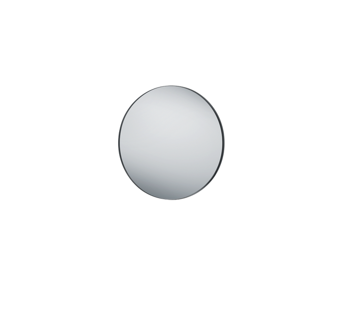 BRITTA SPECCHIO DA PARETE ROTONDO CON CORNICE SPORGENTE D.80CM NERO