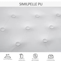 Sgabello Pianoforte Professionale con Vano Portaoggetti Ecopelle, Legno 76 × 36 × 50cm Bianco