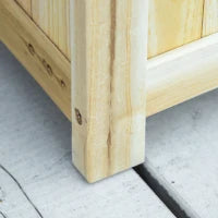 Fioriera in Legno Pieghevole da Esterno con Base Drenante, 70x30x25cm