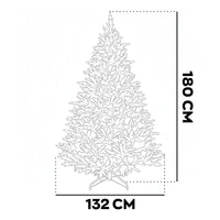 Minstix - Albero di Natale Tradizionale in PE e PVC Ø132x180H cm, 1002 Punte