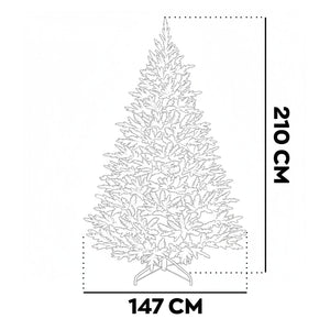 Minstix - Albero di Natale Tradizionale in PE e PVC Ø147x210H cm, 1466 Punte