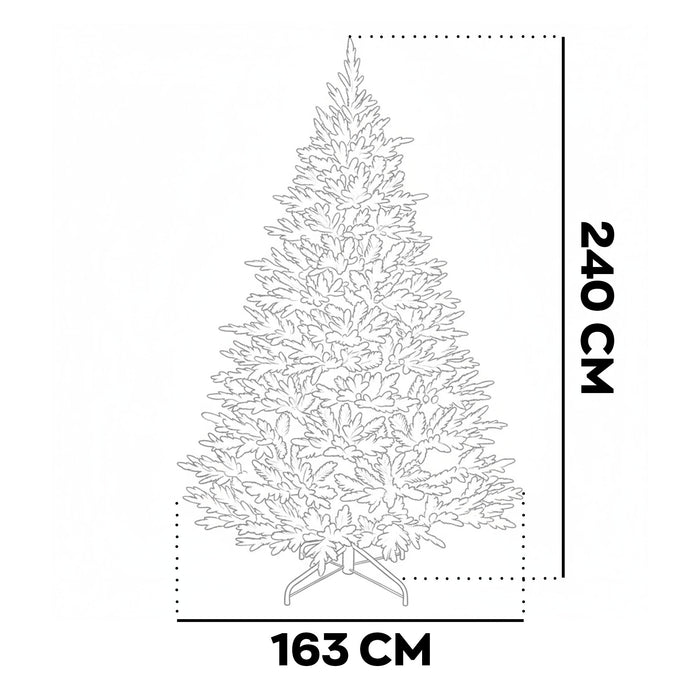 Minstix - Albero di Natale Tradizionale in PE e PVC Ø163x240H cm, 2034 Punte