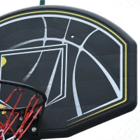 Canestro da Basket Altezza Regolabile in Acciaio con Base 112 × 74 × 365cm