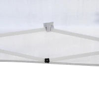 Gazebo Pieghevole con Corde e Picchetti da Giardino Tessuto Oxford 2.95x2.95M Bianco