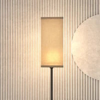 Lampada da Terra 40W con Interruttore a Pedale, in Tessuto Effetto Lino e Metallo, Ø25x161.5 cm, Nero e Beige