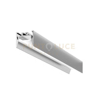 BUCAREST G - PROFILO IN ALLUMINIO SEZIONABILE CON DIFFUSORE AD INCASTRO BIANCO PARETE/SOFFITTO/SOSPENSIONE MT2 COLORE ARGENTO