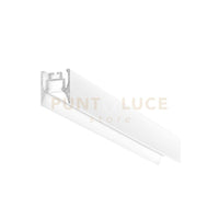 BUCAREST P - PROFILO IN ALLUMINIO SEZIONABILE CON DIFFUSORE AD INCASTRO BIANCO PARETE/SOFFITTO/SOSPENSIONE MT2 COLORE  BIANCO