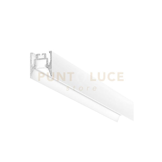 BUCAREST P - PROFILO IN ALLUMINIO SEZIONABILE CON DIFFUSORE AD INCASTRO BIANCO PARETE/SOFFITTO/SOSPENSIONE MT2 COLORE  BIANCO