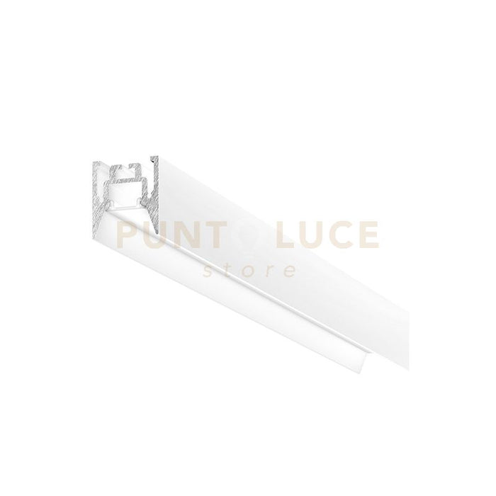 BUCAREST P - PROFILO IN ALLUMINIO SEZIONABILE CON DIFFUSORE AD INCASTRO BIANCO PARETE/SOFFITTO/SOSPENSIONE MT2 COLORE  BIANCO