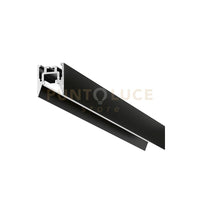 BUCAREST P - PROFILO IN ALLUMINIO SEZIONABILE CON DIFFUSORE AD INCASTRO BIANCO PARETE/SOFFITTO/SOSPENSIONE MT2 COLORE NERO