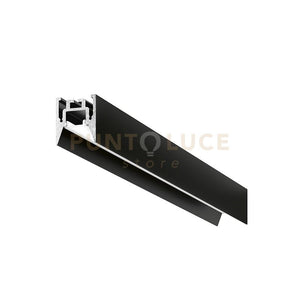 BUCAREST P - PROFILO IN ALLUMINIO SEZIONABILE CON DIFFUSORE AD INCASTRO BIANCO PARETE/SOFFITTO/SOSPENSIONE MT2 COLORE NERO