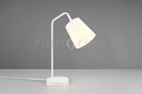 BUDDY LAMPADA DA TAVOLO METALLO BIANCO CON PARALUME BIANCO H. 45CM 1 LUCE ATTACCO E27