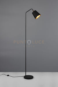 BUDDY PIANTANA METALLO NERO CON PARALUME NERO E ORO H. 148CM 1 LUCE ATTACCO E27