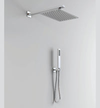 Kit doccia rettangolare 30x20 cm completo soffione braccio presa acqua doccetta laccio *** tipo di accessorio soffion...