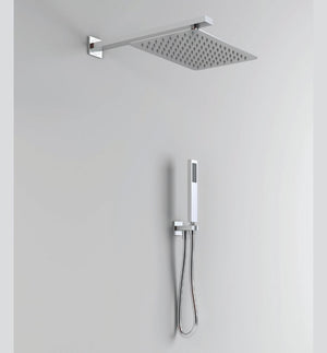 Kit doccia rettangolare 30x20 cm completo soffione braccio presa acqua doccetta laccio *** tipo di accessorio soffion...