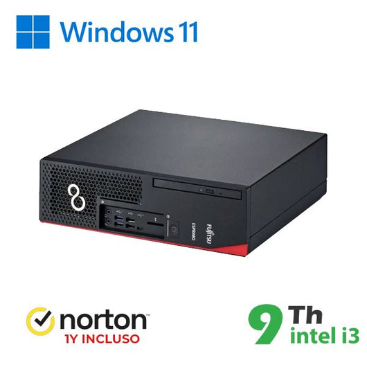 BUNDLE PC SFF FUJITSU D738 INTEL CORE I3-9X00 + NORTON ANTIVIRUS (RN54422311) PICK & RETURN