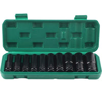 BUSSOLE BOCCOLE PER PISTOLA AVVITATORE PNEUMATICO SET 10 PZ 1/2" DA 8 A 24MM